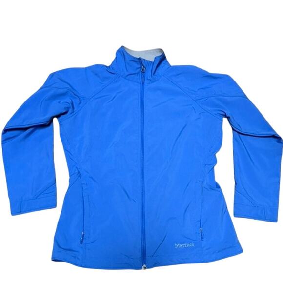 MARMOT Women's Levity Jacket Brilliant Blue Water Repellant Windbreaker Size M - Picture 6 of 11